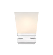 Astor 1 Light 5.75" Wall Sconce, Etched Opal Shade in Chrome