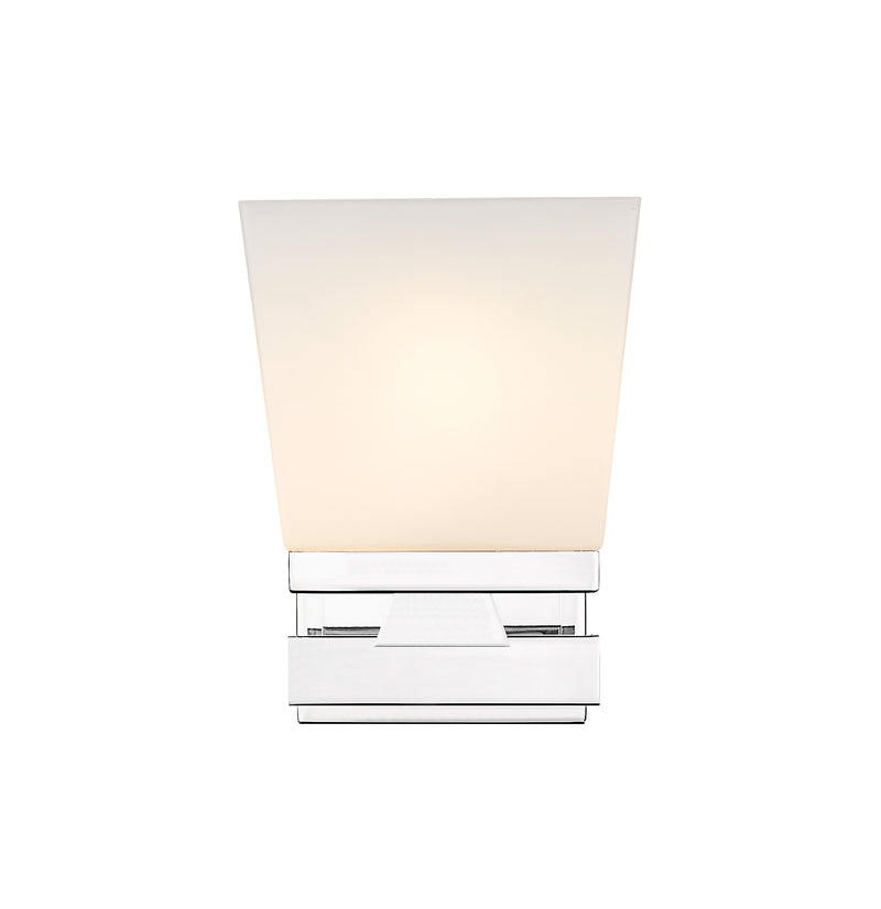 Astor 1 Light 5.75" Wall Sconce, Etched Opal Shade in Chrome
