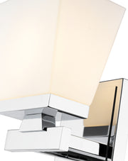 Astor 1 Light 5.75" Wall Sconce, Etched Opal Shade in Chrome