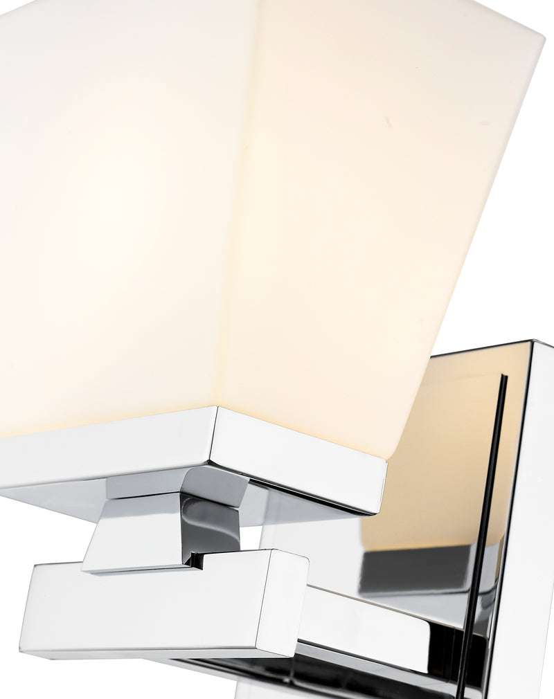 Astor 1 Light 5.75" Wall Sconce, Etched Opal Shade in Chrome