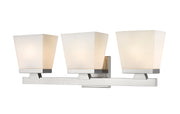 Astor 3 Light 23" Vanity, Etched Opal Shade in Brushed Nickel