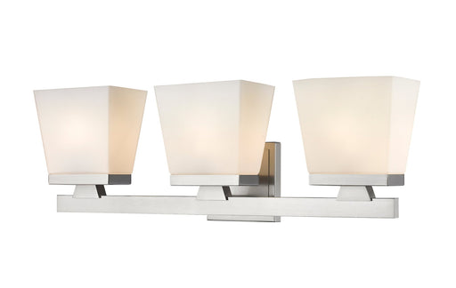 Astor 3 Light 23" Vanity, Etched Opal Shade in Brushed Nickel