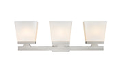 Astor 3 Light 23" Vanity, Etched Opal Shade in Brushed Nickel