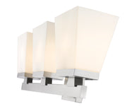 Astor 3 Light 23" Vanity, Etched Opal Shade in Brushed Nickel