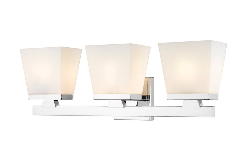 Astor 3 Light 23" Vanity, Etched Opal Shade in Chrome