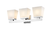 Astor 3 Light 23" Vanity, Etched Opal Shade in Chrome
