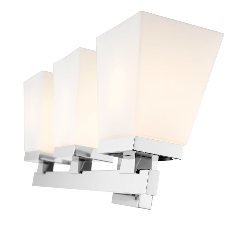 Astor 3 Light 23" Vanity, Etched Opal Shade in Chrome