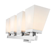 Astor 4 Light 29" Vanity, Etched Opal Shade in Chrome