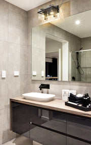 Bennington 2 Light 14.25" Vanity in Matte Black in a room setting