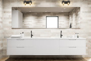 Bennington 2 Light 14.25" Vanity in Matte Black in a room setting