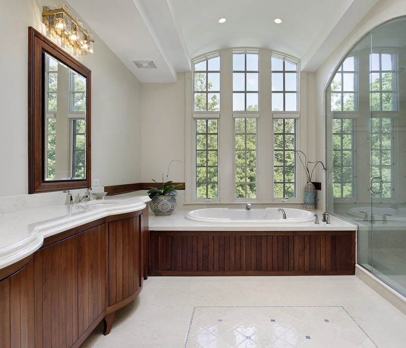 Bennington 3 Light 22.25" Vanity in Modern Gold in a room setting