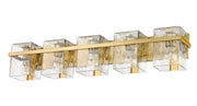 Bennington 5 Light 36.25" Vanity in Modern Gold