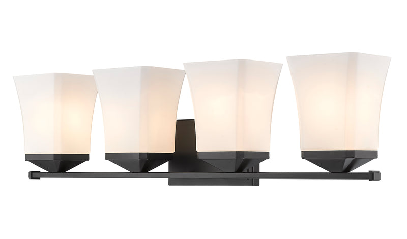 Darcy 4 Light 28" Vanity in Matte Black
