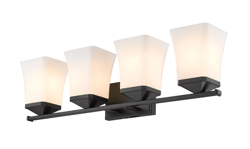 Darcy 4 Light 28" Vanity in Matte Black