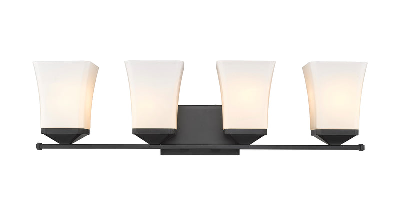 Darcy 4 Light 28" Vanity in Matte Black
