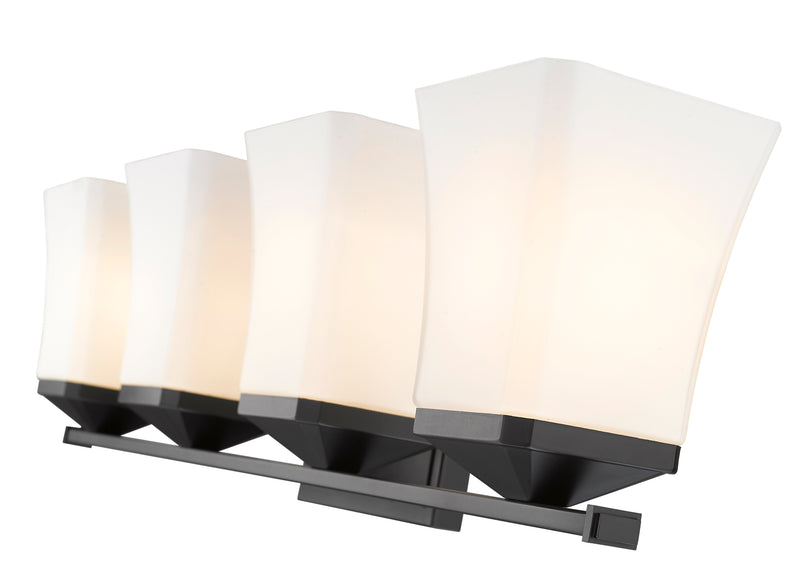 Darcy 4 Light 28" Vanity in Matte Black