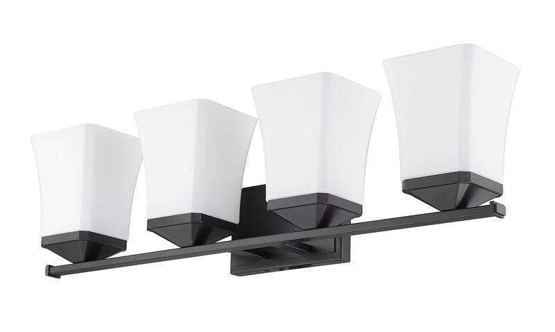 Darcy 4 Light 28" Vanity in Matte Black