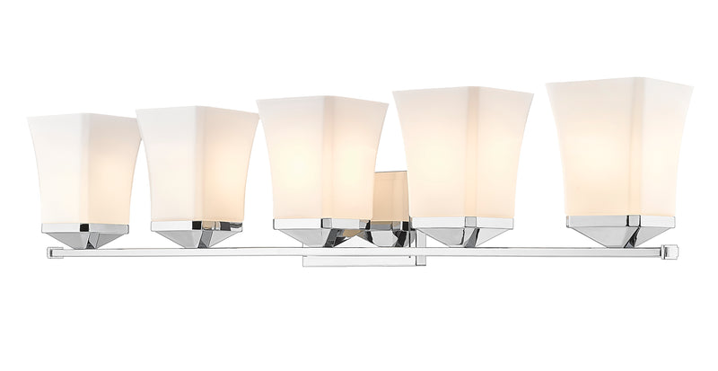 Darcy 5 Light 38" Vanity in Chrome