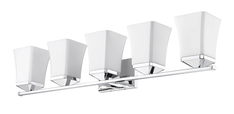 Darcy 5 Light 38" Vanity in Chrome