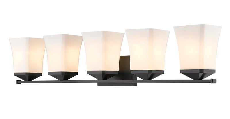 Darcy 5 Light 38" Vanity in Matte Black