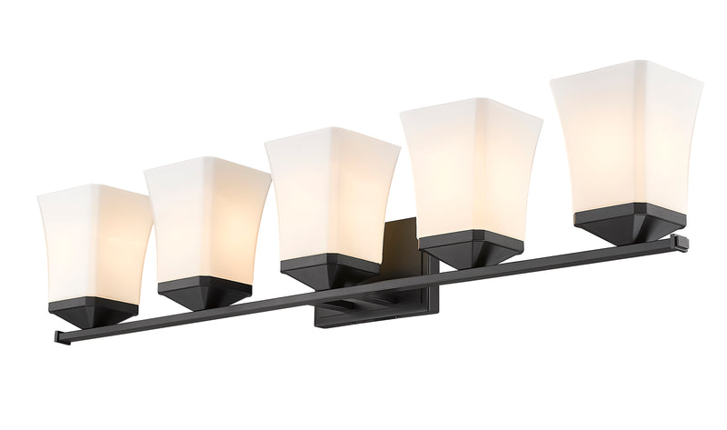 Darcy 5 Light 38" Vanity in Matte Black