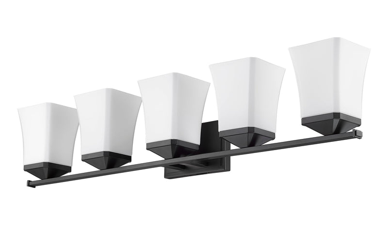 Darcy 5 Light 38" Vanity in Matte Black