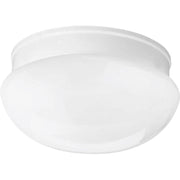 Fitter White Glass Flush Mount in White