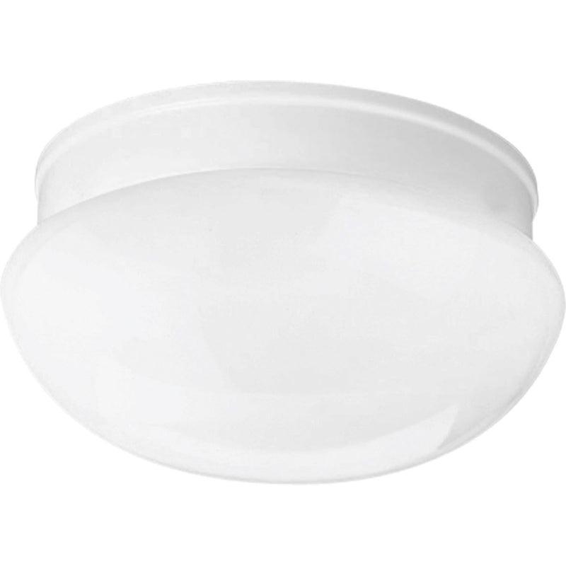 Fitter White Glass Flush Mount in White
