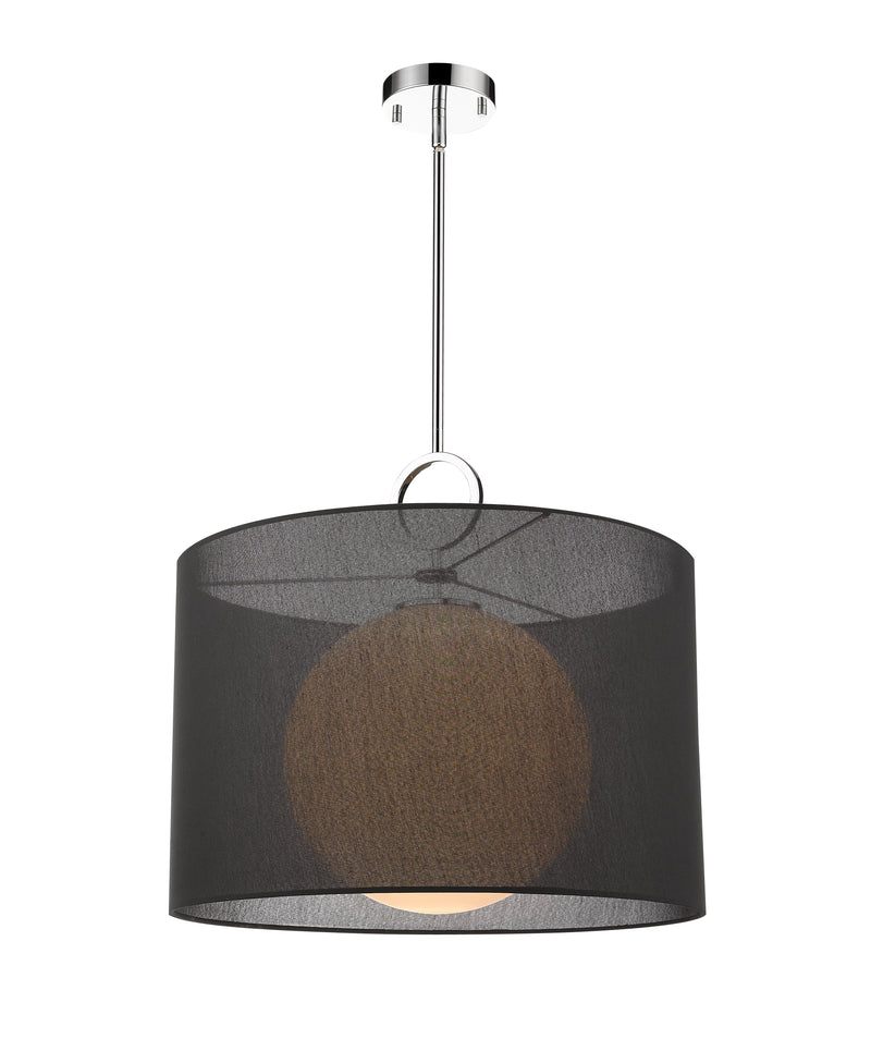 Arosia 1 Light 24" Pendant in Black