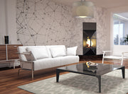 Arosia 1 Light 24" Pendant in Gray in a room setting