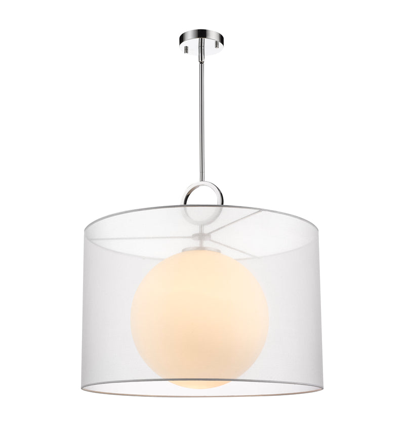 Arosia 1 Light 24" Pendant in White