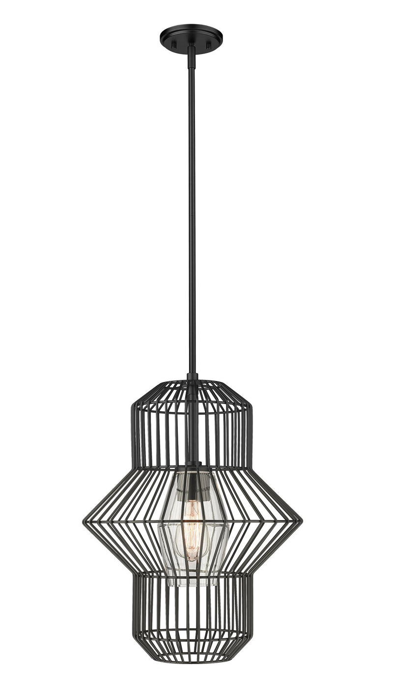 Orsay 1 Light 15" Pendant in Matte Black