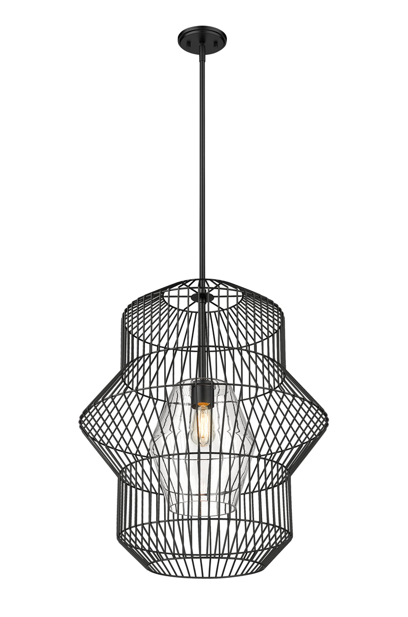 Orsay 1 Light 24" Pendant in Matte Black