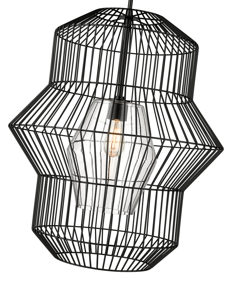 Orsay 1 Light 24" Pendant in Matte Black