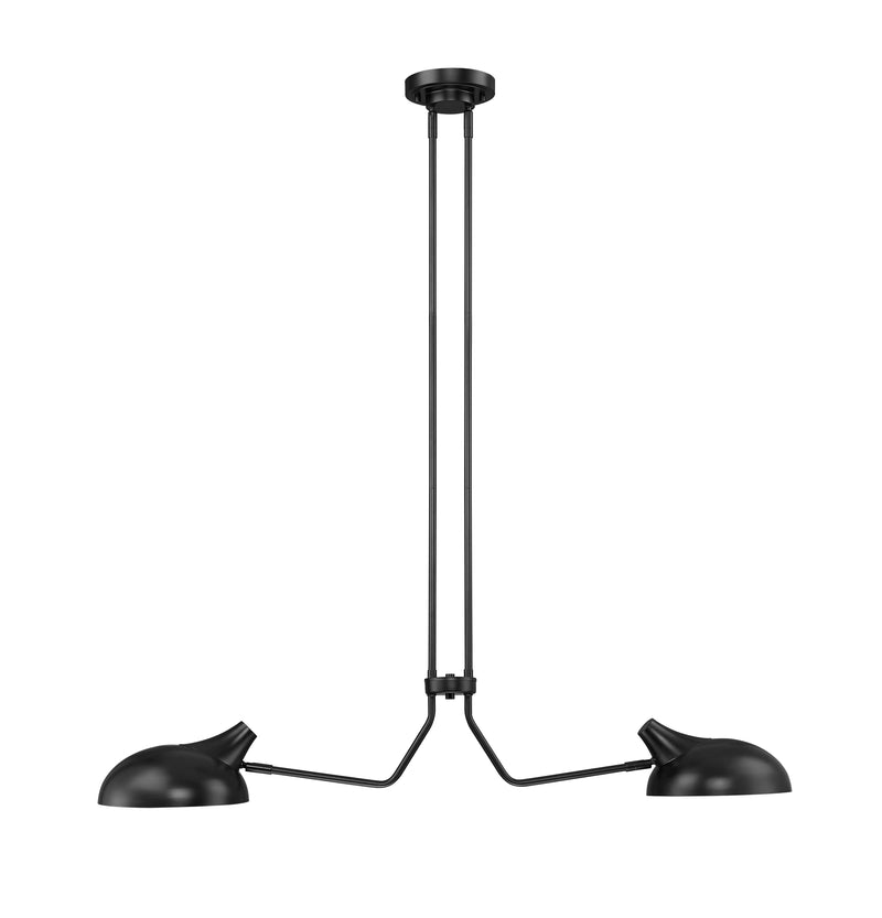 Bellamy 2 Light 46" Linear Pendant in Matte Black