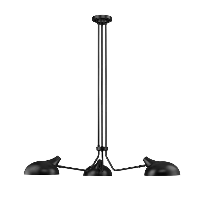 Bellamy 3 Light 46" Pendant in Matte Black