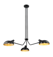 Bellamy 3 Light 46" Pendant in Matte Black