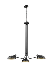 Bellamy 3 Light 46" Pendant in Matte Black