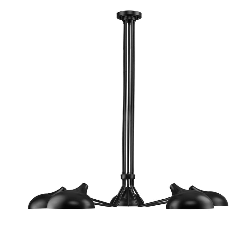 Bellamy 5 Light 52" Pendant in Matte Black