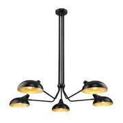 Bellamy 5 Light 52" Pendant in Matte Black