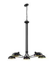 Bellamy 5 Light 52" Pendant in Matte Black