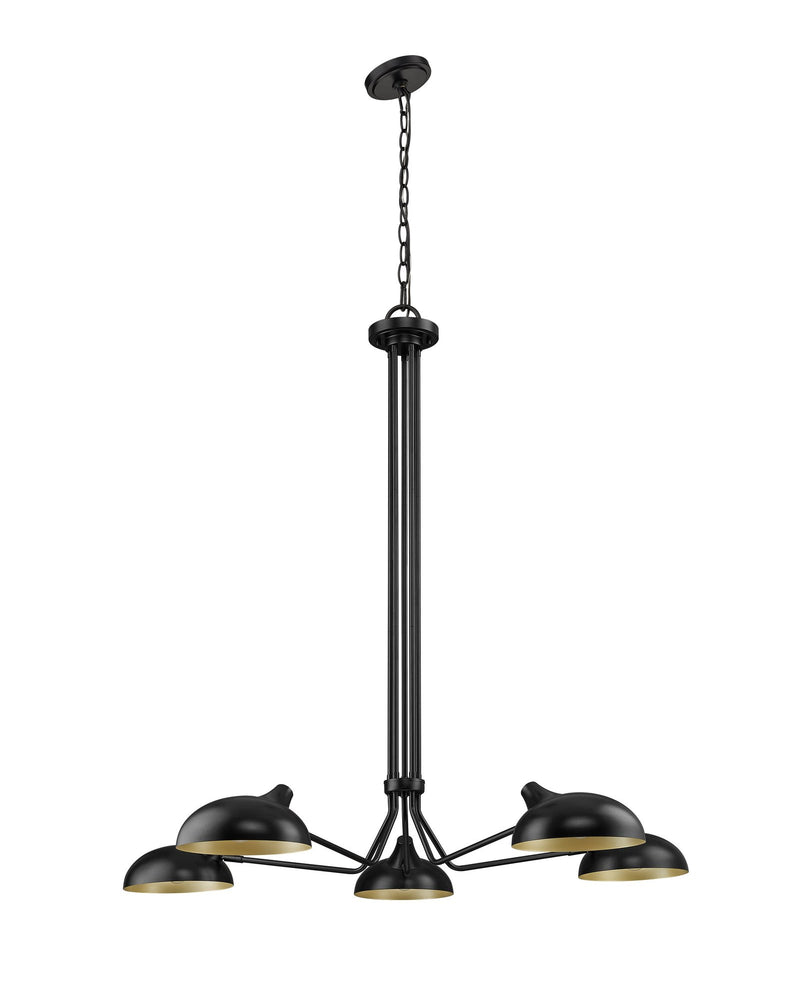 Bellamy 5 Light 52" Pendant in Matte Black