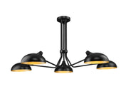 Bellamy 5 Light 52" Semi Flush Mount in Matte Black