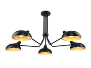 Bellamy 5 Light 52" Semi Flush Mount in Matte Black