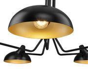 Bellamy 5 Light 52" Semi Flush Mount in Matte Black