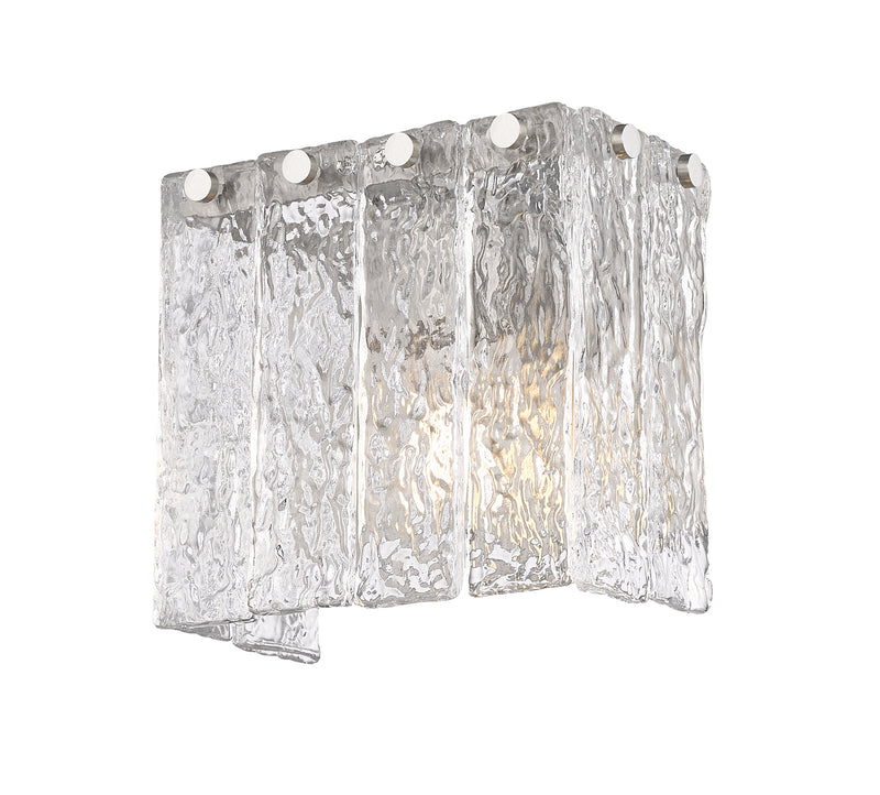 Glacier 1 Light 7.75" Wall Sconce in Brushed Nickel