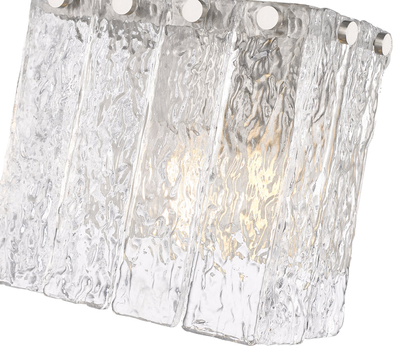 Glacier 1 Light 7.75" Wall Sconce in Brushed Nickel