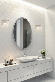 Glacier 1 Light 7.75" Wall Sconce in Brushed Nickel in a room setting