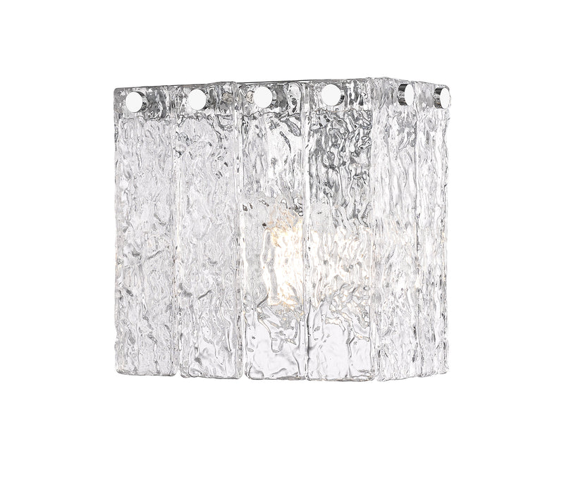 Glacier 1 Light 7.75" Wall Sconce in Chrome