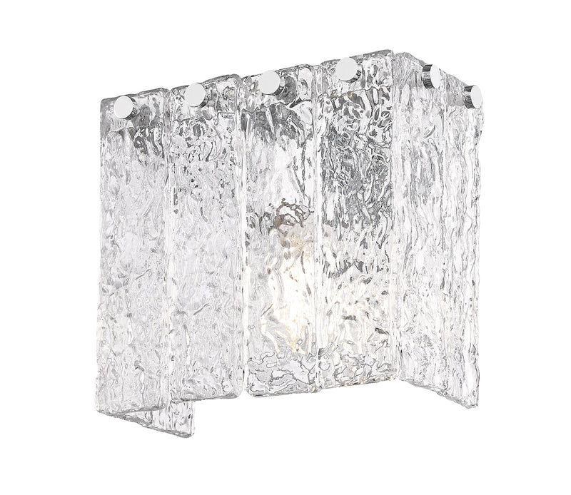 Glacier 1 Light 7.75" Wall Sconce in Chrome
